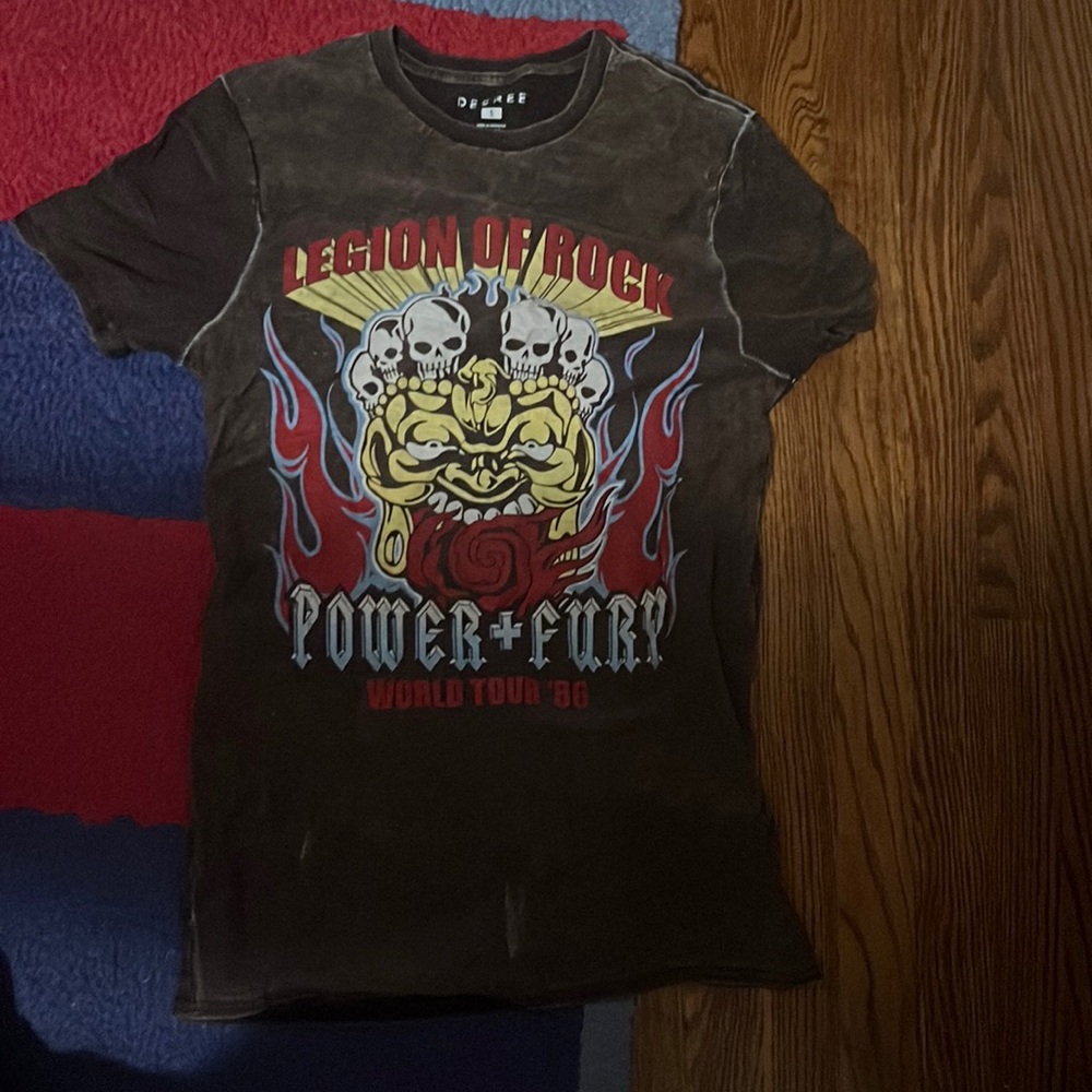 Decree T-Shirt “Legion of Rock power+fury world tour ‘86” men’s small